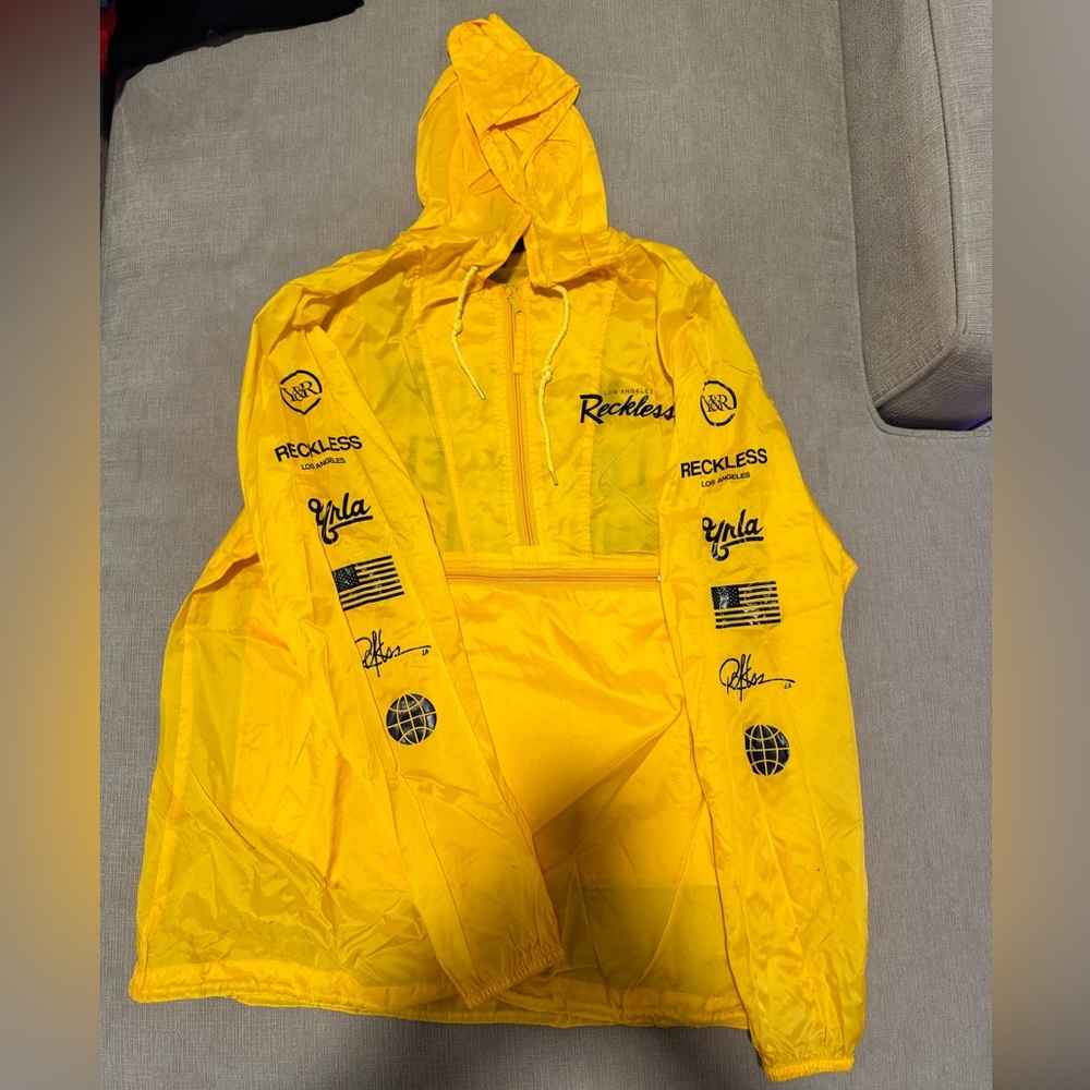 Young & Reckless Yellow Graphic Windbreaker